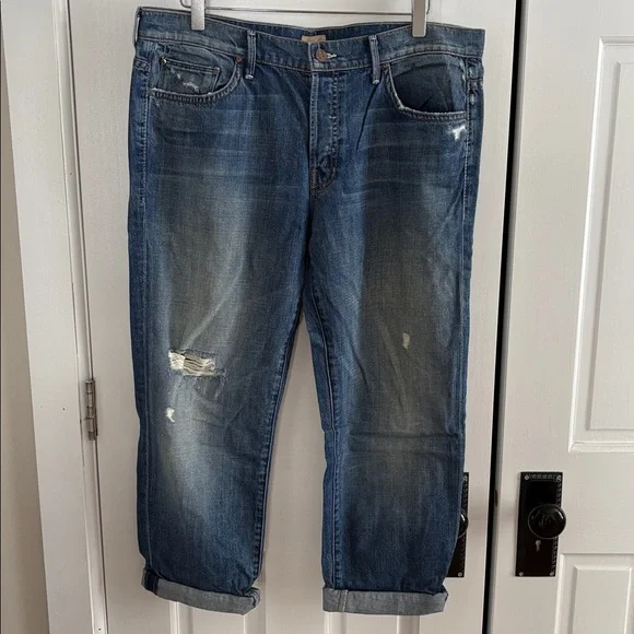 Mother distressed boyfriend jeans. - Picture 4 of 7